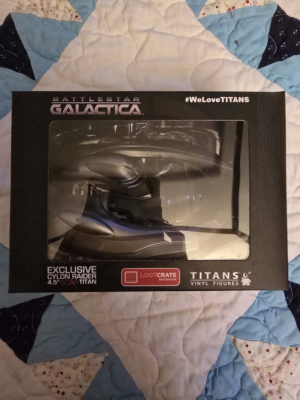 Titan Battlestar Galactica Cylon Raider Vinyl Figure - Black & Silver